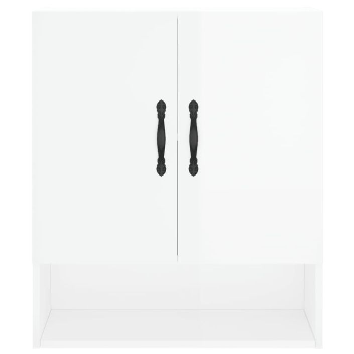 Armoire murale Blanc brillant 60x31x70 cm Bois d'ingénierie - Photo n°5