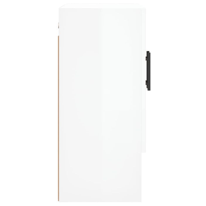 Armoire murale Blanc brillant 60x31x70 cm Bois d'ingénierie - Photo n°7