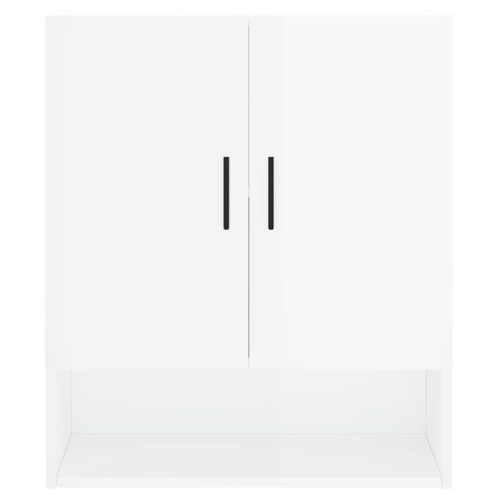 Armoire murale Blanc brillant 60x31x70 cm Bois d'ingénierie - Photo n°5