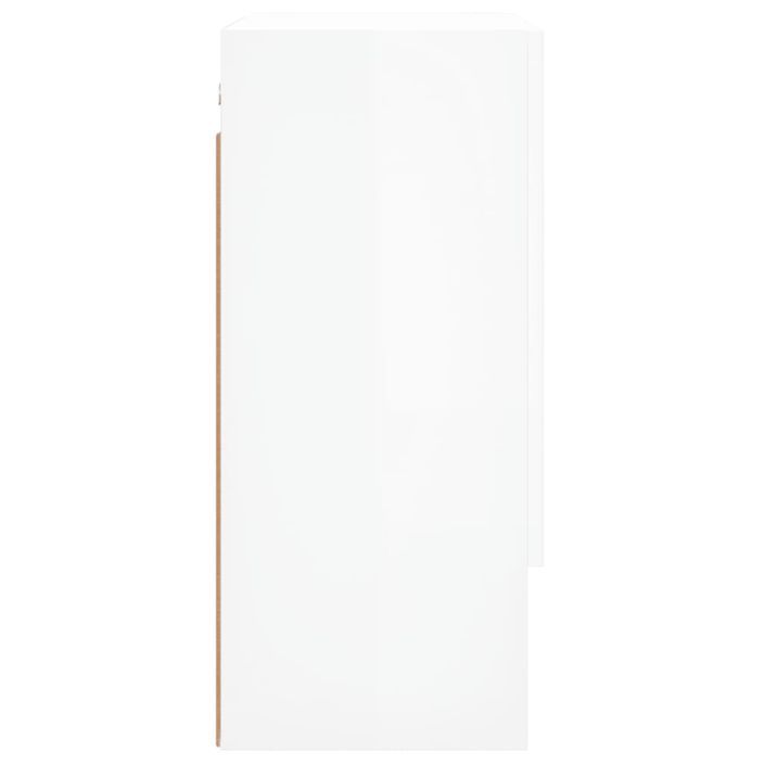 Armoire murale Blanc brillant 60x31x70 cm Bois d'ingénierie - Photo n°7