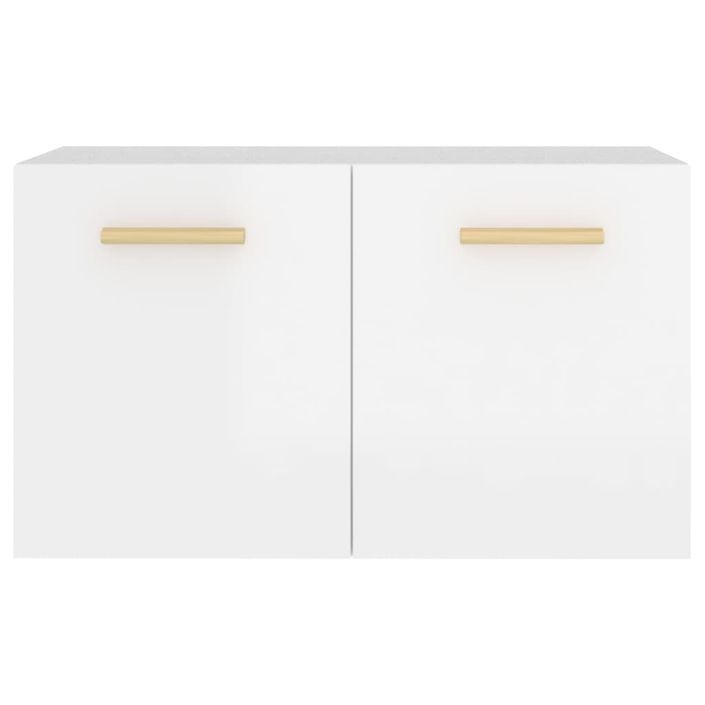 Armoire murale Blanc brillant 60x36,5x35 cm Bois d'ingénierie - Photo n°6