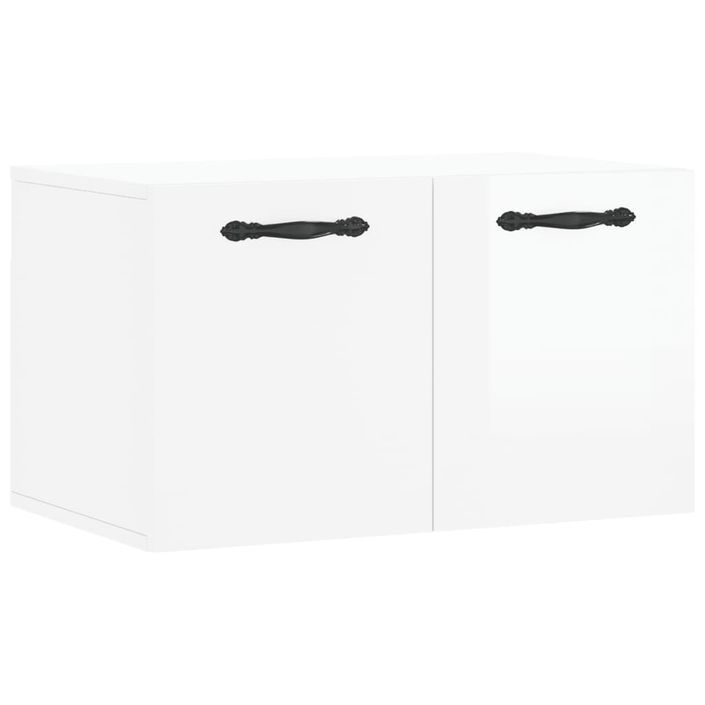 Armoire murale Blanc brillant 60x36,5x35 cm Bois d'ingénierie - Photo n°2