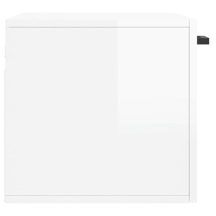 Armoire murale Blanc brillant 60x36,5x35 cm Bois d'ingénierie - Photo n°7