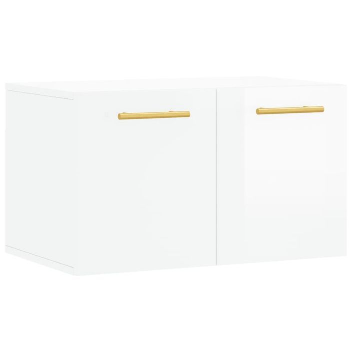 Armoire murale Blanc brillant 60x36,5x35 cm Bois d'ingénierie - Photo n°1