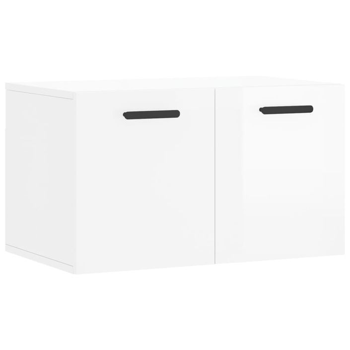 Armoire murale Blanc brillant 60x36,5x35 cm Bois d'ingénierie - Photo n°2