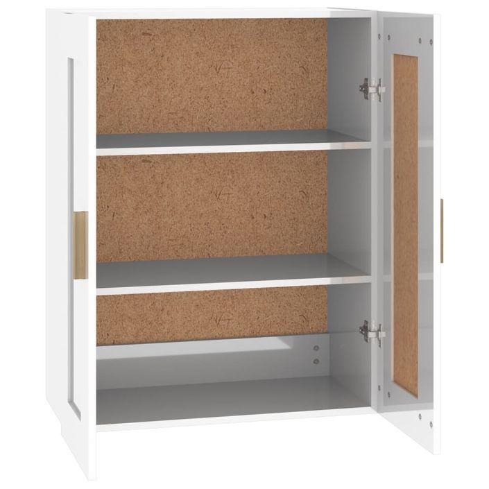 Armoire murale Blanc brillant 69,5x32,5x90 cm Bois d'ingénierie - Photo n°6