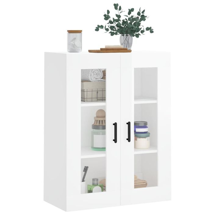 Armoire murale blanc brillant 69,5x34x90 cm - Photo n°4