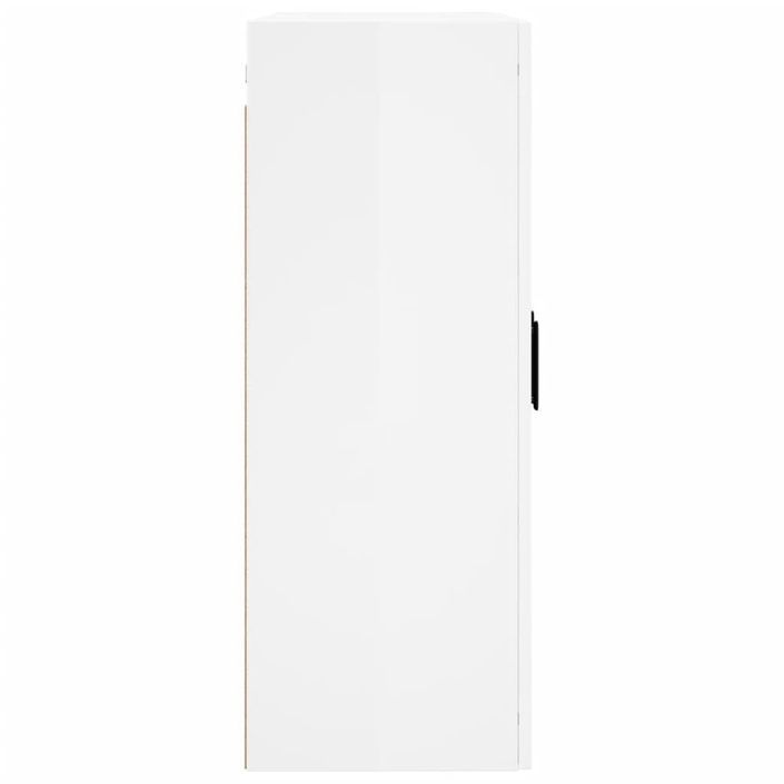 Armoire murale blanc brillant 69,5x34x90 cm - Photo n°8