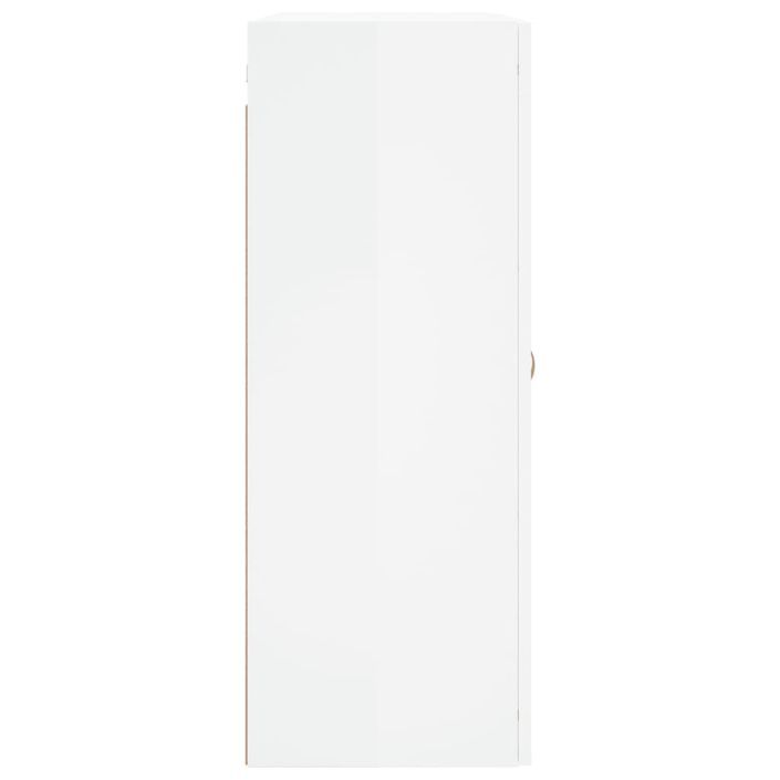 Armoire murale blanc brillant 69,5x34x90 cm - Photo n°8