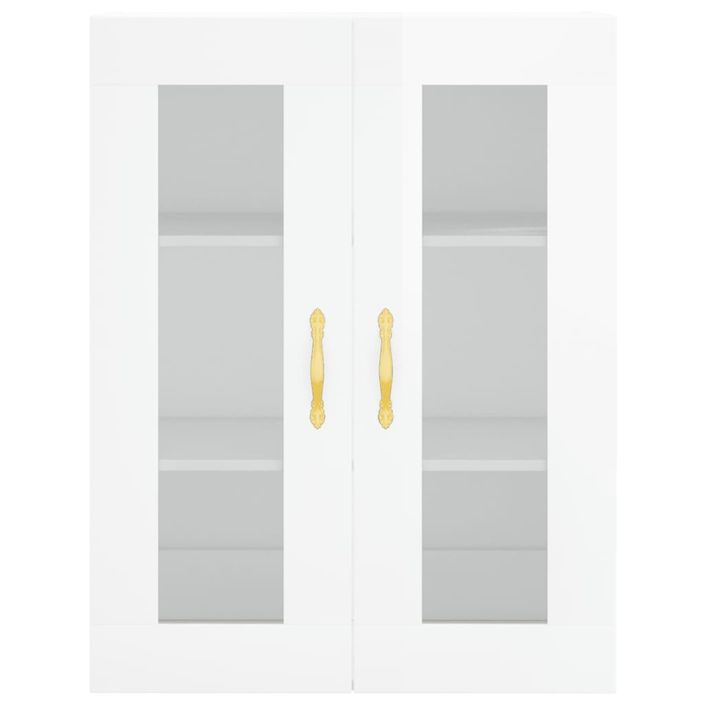 Armoire murale blanc brillant 69,5x34x90 cm - Photo n°7