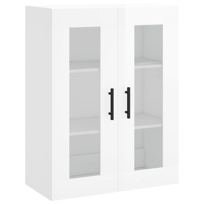 Armoire murale blanc brillant 69,5x34x90 cm - Photo n°1