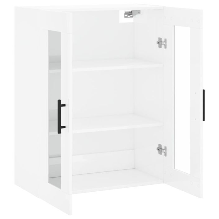 Armoire murale blanc brillant 69,5x34x90 cm - Photo n°6