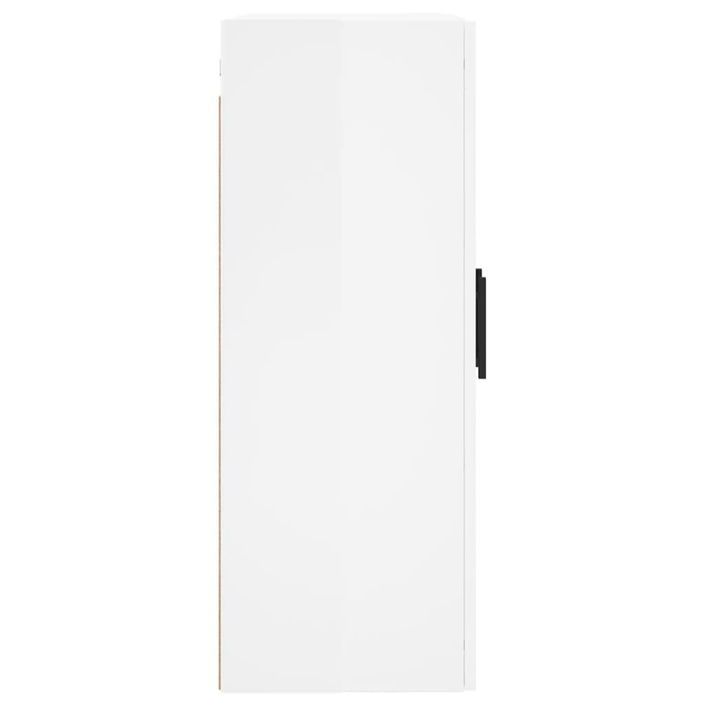 Armoire murale blanc brillant 69,5x34x90 cm - Photo n°8