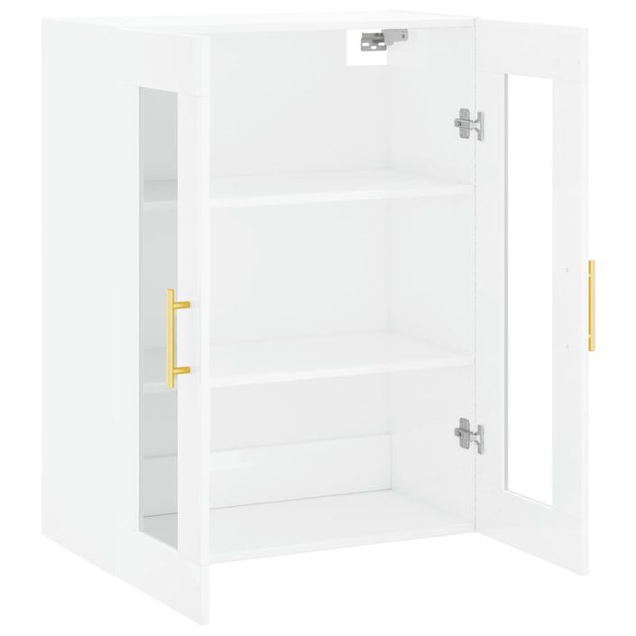 Armoire murale blanc brillant 69,5x34x90 cm - Photo n°6