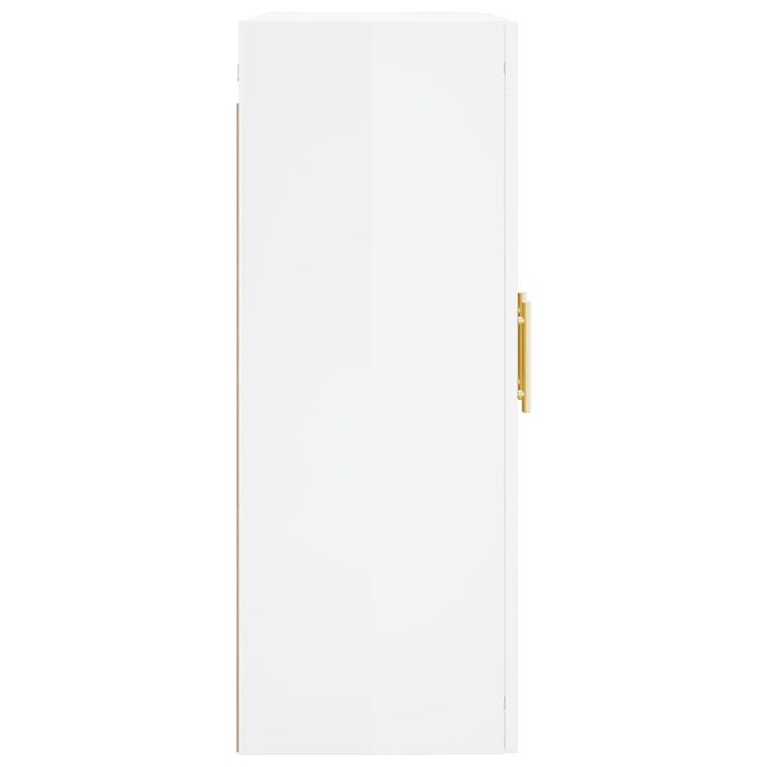 Armoire murale blanc brillant 69,5x34x90 cm - Photo n°8