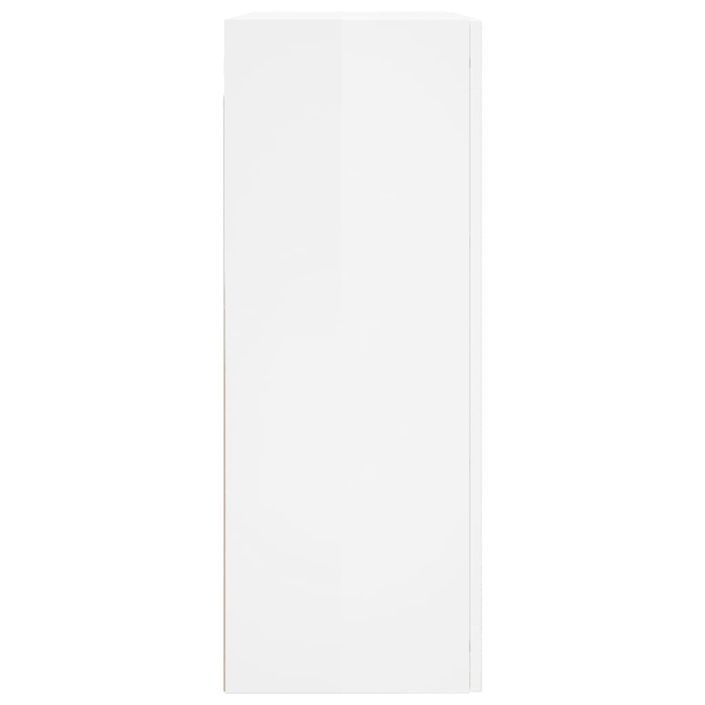 Armoire murale blanc brillant 69,5x34x90 cm - Photo n°8