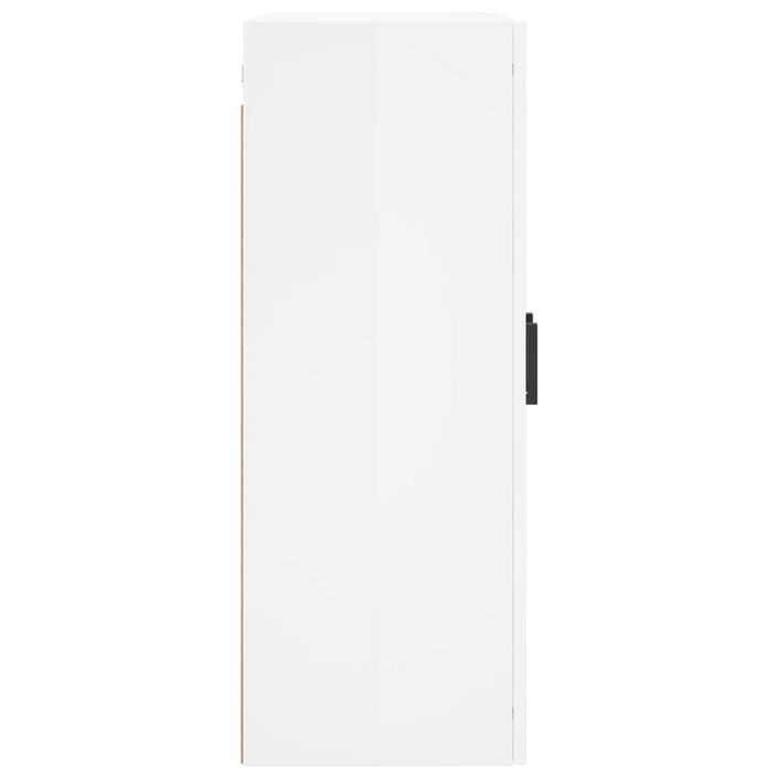 Armoire murale blanc brillant 69,5x34x90 cm - Photo n°8