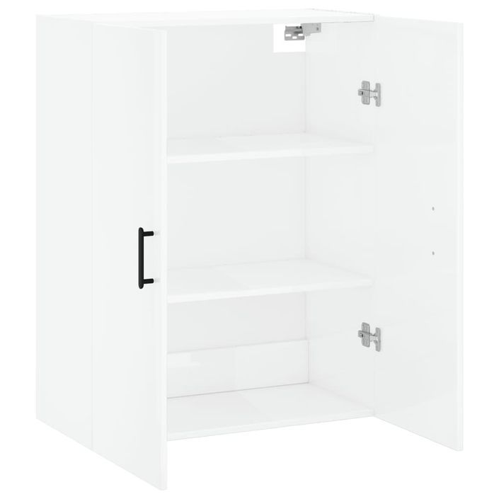 Armoire murale blanc brillant 69,5x34x90 cm - Photo n°6