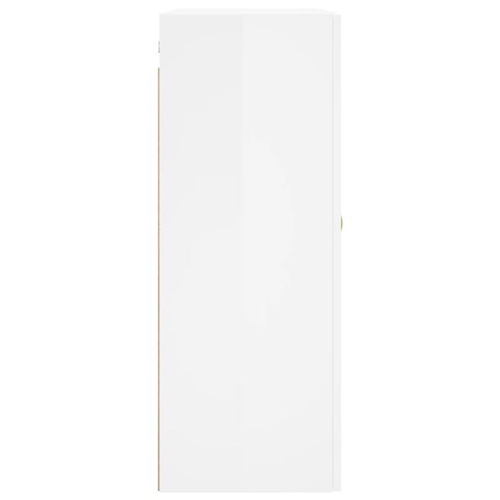 Armoire murale blanc brillant 69,5x34x90 cm - Photo n°8