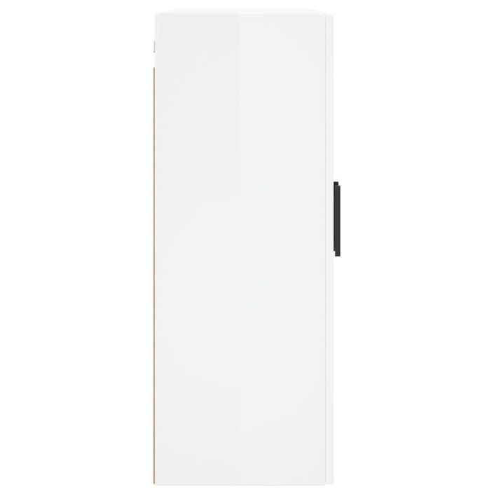 Armoire murale blanc brillant 69,5x34x90 cm - Photo n°8