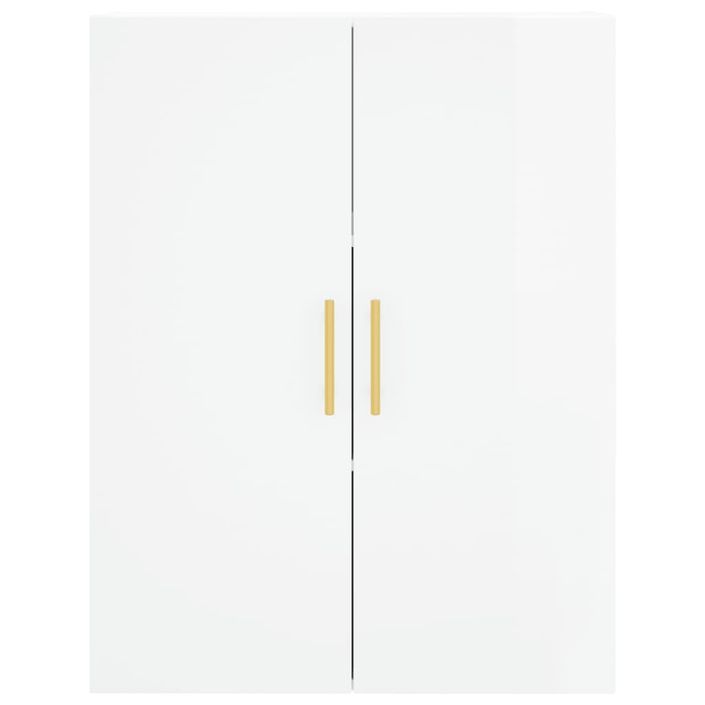 Armoire murale blanc brillant 69,5x34x90 cm - Photo n°7