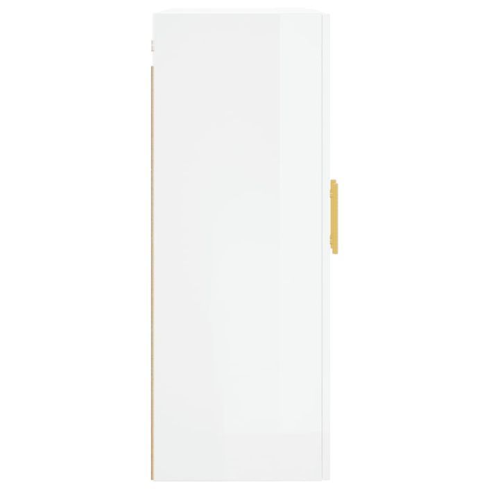 Armoire murale blanc brillant 69,5x34x90 cm - Photo n°8