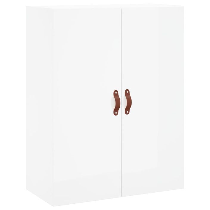 Armoire murale blanc brillant 69,5x34x90 cm - Photo n°1