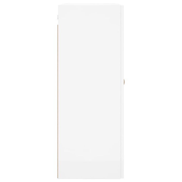 Armoire murale blanc brillant 69,5x34x90 cm - Photo n°8