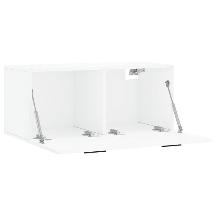 Armoire murale blanc brillant 80x36,5x35 cm bois d'ingénierie - Photo n°6