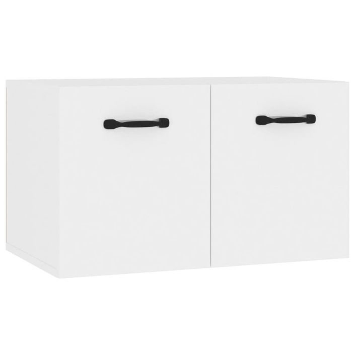 Armoire murale blanc brillant 80x36,5x35 cm bois d'ingénierie - Photo n°2