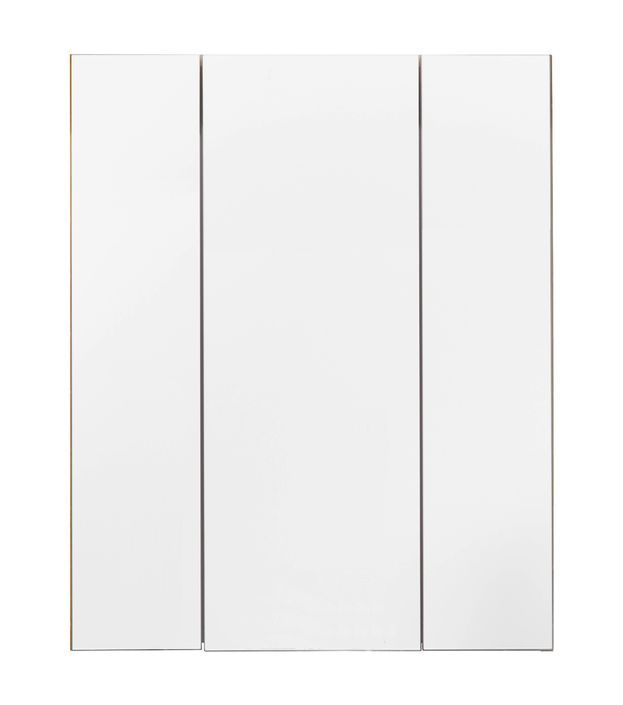 Armoire murale chêne clair 3 portes avec miroir Varok 60 cm - Photo n°2