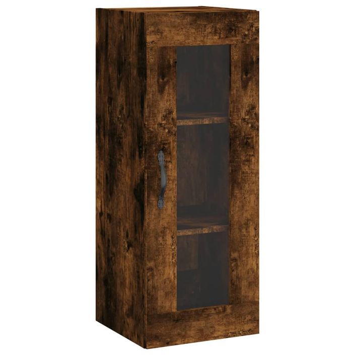 Armoire murale chêne fumé 34,5x34x90 cm - Photo n°1