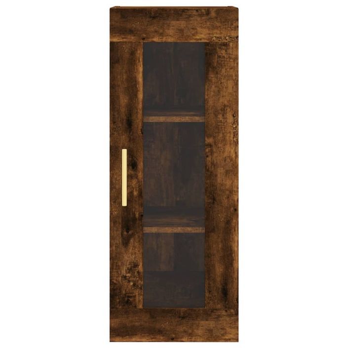 Armoire murale chêne fumé 34,5x34x90 cm - Photo n°6