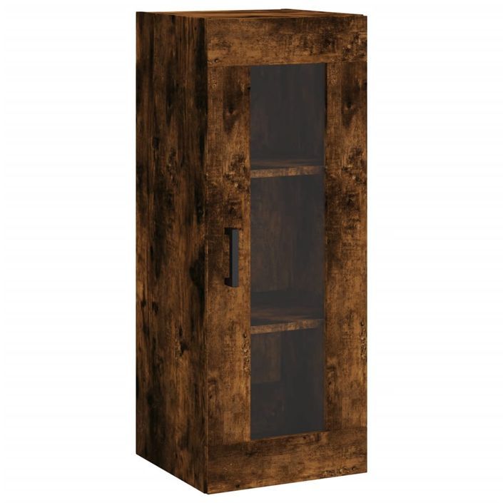 Armoire murale chêne fumé 34,5x34x90 cm - Photo n°1