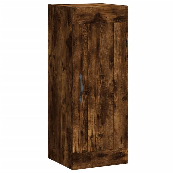 Armoire murale chêne fumé 34,5x34x90 cm bois d'ingénierie - Photo n°1