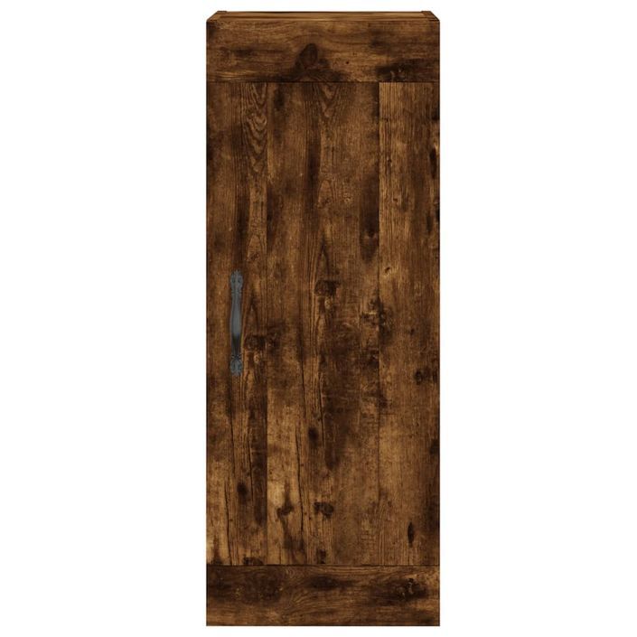 Armoire murale chêne fumé 34,5x34x90 cm bois d'ingénierie - Photo n°7