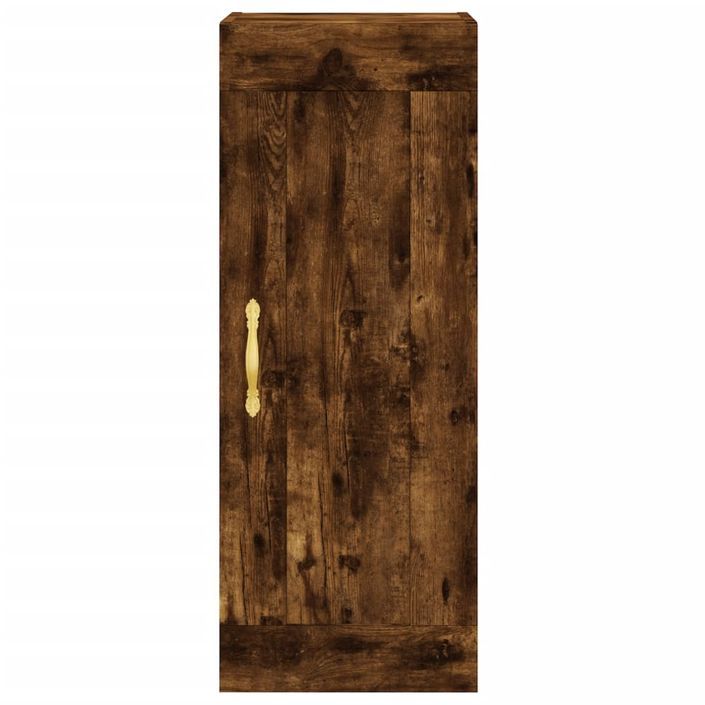 Armoire murale chêne fumé 34,5x34x90 cm bois d'ingénierie - Photo n°6