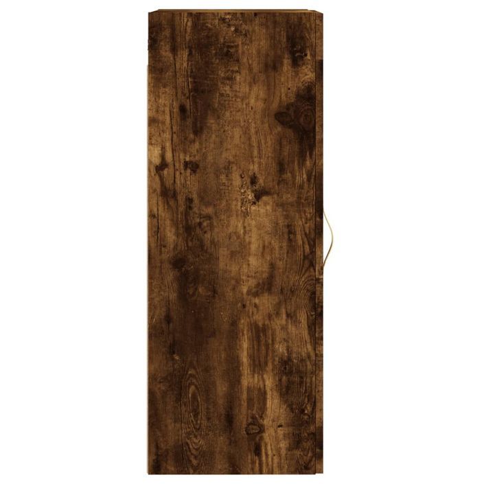 Armoire murale chêne fumé 34,5x34x90 cm bois d'ingénierie - Photo n°7