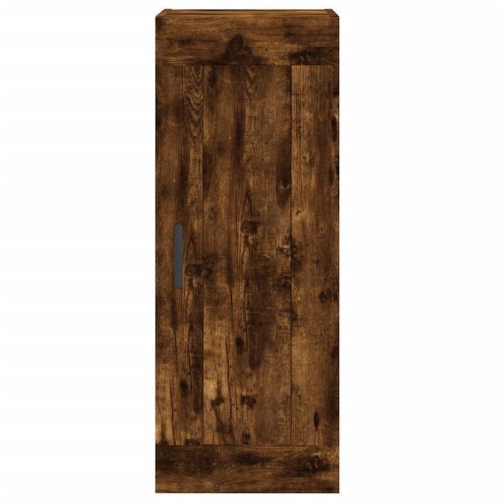 Armoire murale chêne fumé 34,5x34x90 cm bois d'ingénierie - Photo n°7