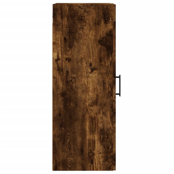 Armoire murale chêne fumé 34,5x34x90 cm bois d'ingénierie - Photo n°8