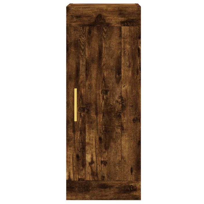 Armoire murale chêne fumé 34,5x34x90 cm bois d'ingénierie - Photo n°6