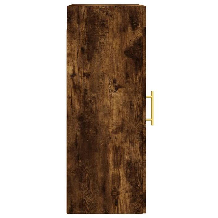 Armoire murale chêne fumé 34,5x34x90 cm bois d'ingénierie - Photo n°8