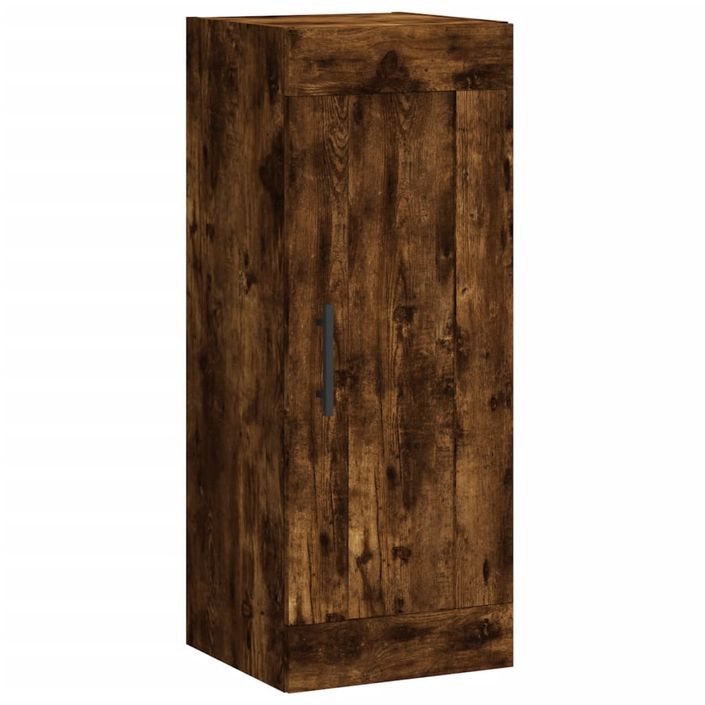 Armoire murale chêne fumé 34,5x34x90 cm bois d'ingénierie - Photo n°1