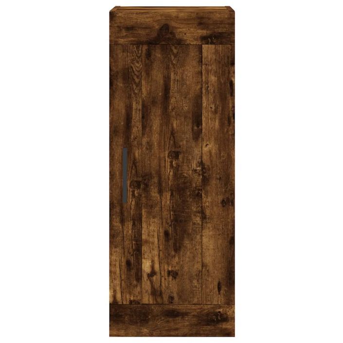 Armoire murale chêne fumé 34,5x34x90 cm bois d'ingénierie - Photo n°6