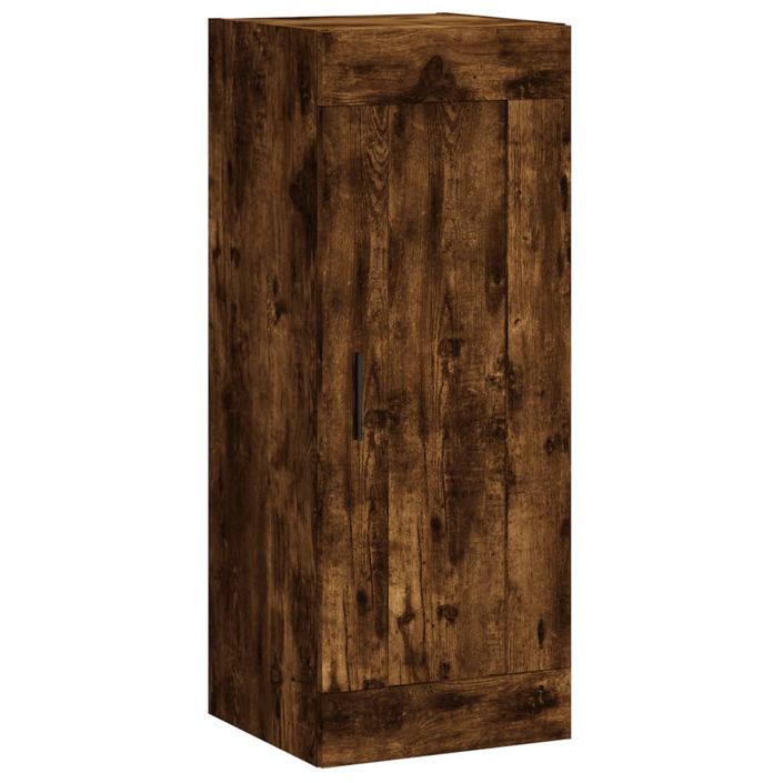 Armoire murale chêne fumé 34,5x34x90 cm bois d'ingénierie - Photo n°1