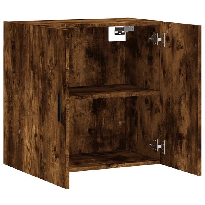 Armoire murale chêne fumé 60x31x60 cm bois d'ingénierie - Photo n°6