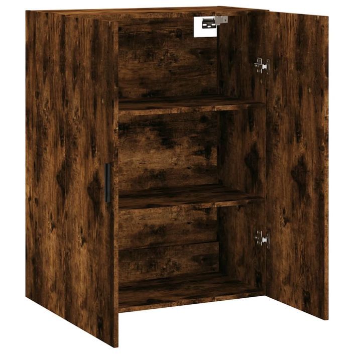 Armoire murale chêne fumé 69,5x34x90 cm - Photo n°6