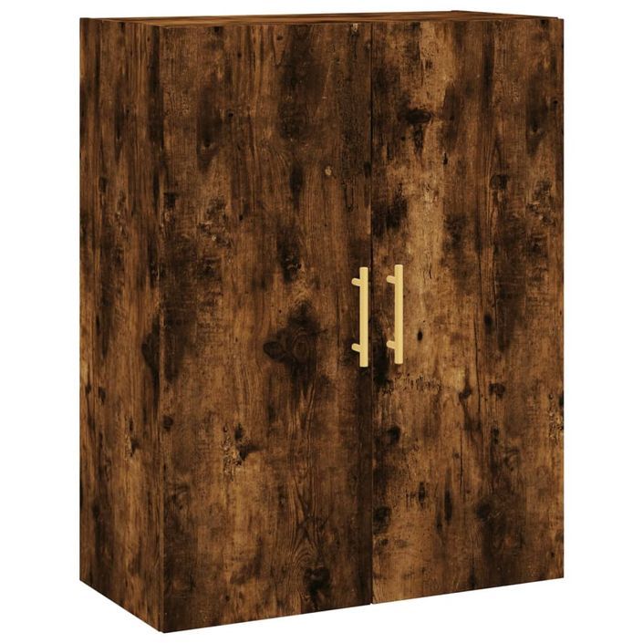 Armoire murale chêne fumé 69,5x34x90 cm - Photo n°1