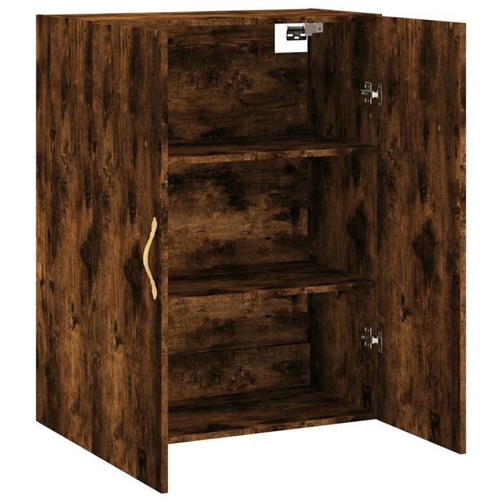 Armoire murale chêne fumé 69,5x34x90 cm - Photo n°6