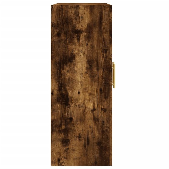 Armoire murale chêne fumé 69,5x34x90 cm bois d'ingénierie - Photo n°8